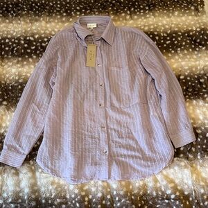 Acoa Lavender Striped Shirt